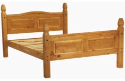 Collection Puerto Rico Double Bed Frame - Light Pine.
